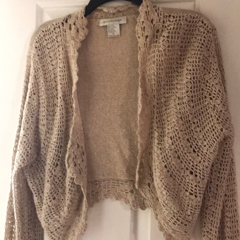 Tan crochet cardigan